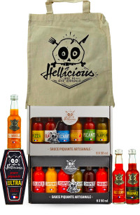 Intégral de sauces piquantes françaises Hellicious, 16 sauces